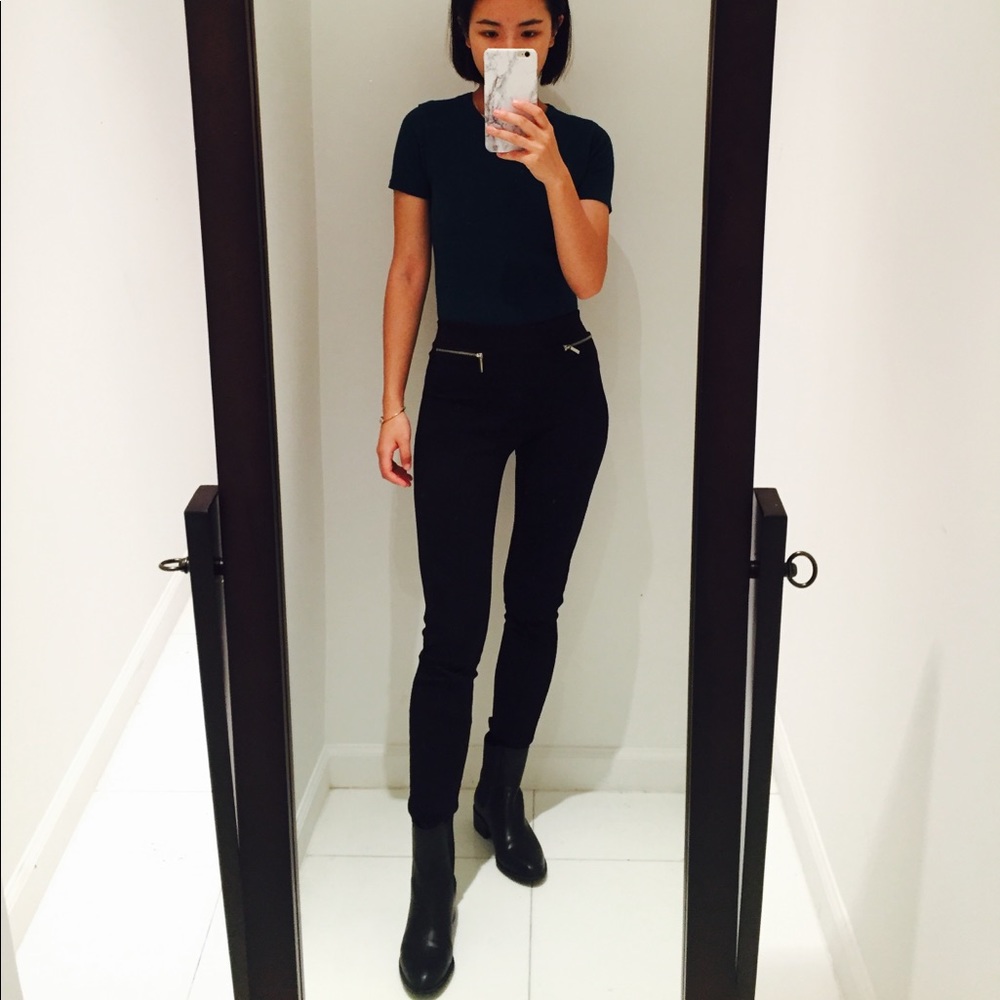 Zara Basic Zipper detail Legging Pants